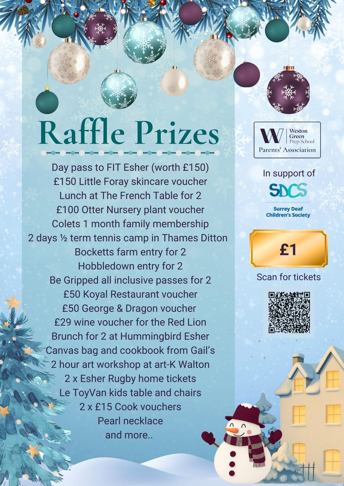 WGS Christmas Fair 2025 Raffle Prize Competition